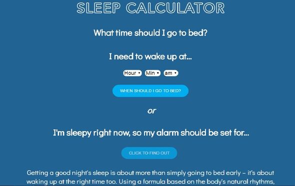 site dormir calculadora