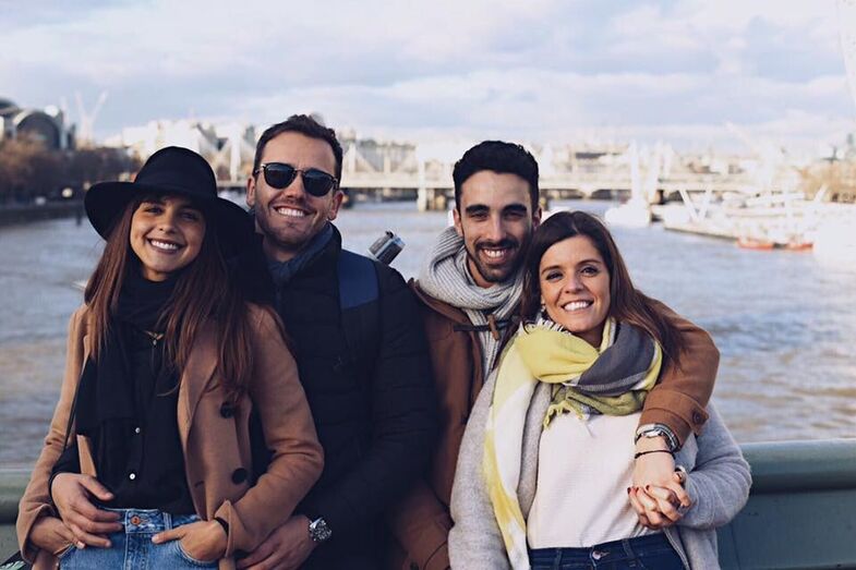 Sara Matos e Pedro Teixeira com irmão de Sara e namorada