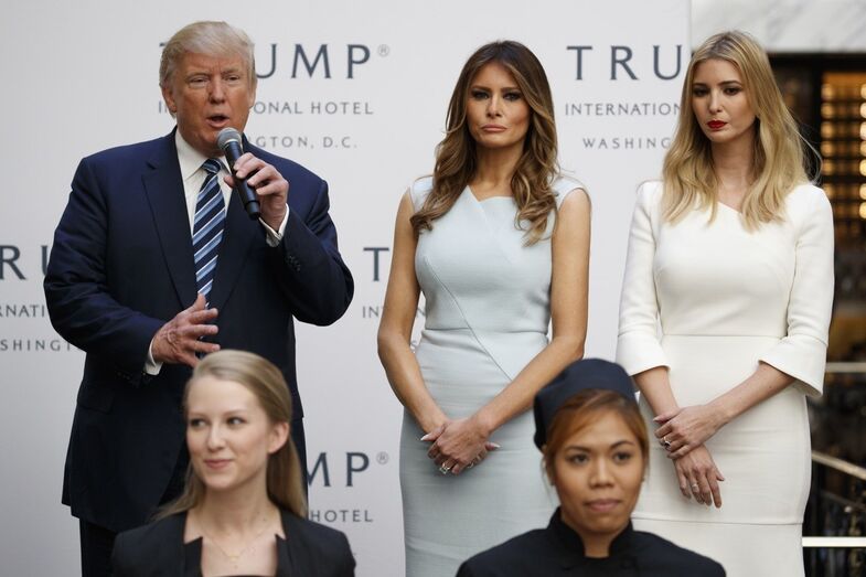 Donald Trump, Melania Trump e Ivanka Trump 