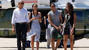 Malia Obama, Sasha Obama, Barack Obama, Michelle Obama 