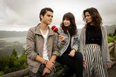 Inês Curado nos Açores durante a apresentação da novela Espelho d'Água