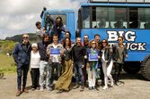Inês Curado nos Açores com o elenco da novela Espelho d'Água