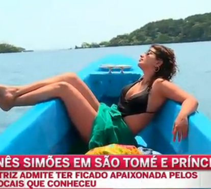 Inês Simões deslumbrada com beleza de São Tomé e Príncipe