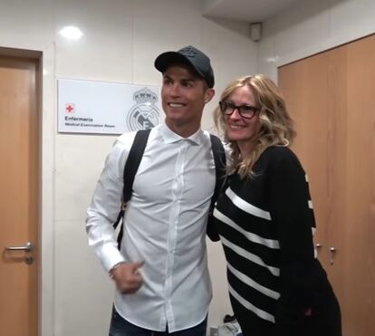 Julia Roberts encantada com Cristiano Ronaldo