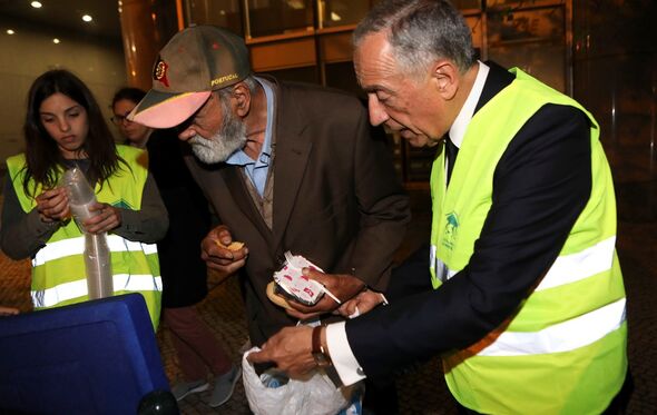 Marcelo Rebelo de Sousa, sem-abrigo