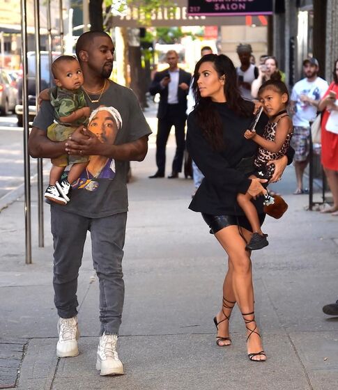 Kim kardashian, Kanye West, North West e Saint West 