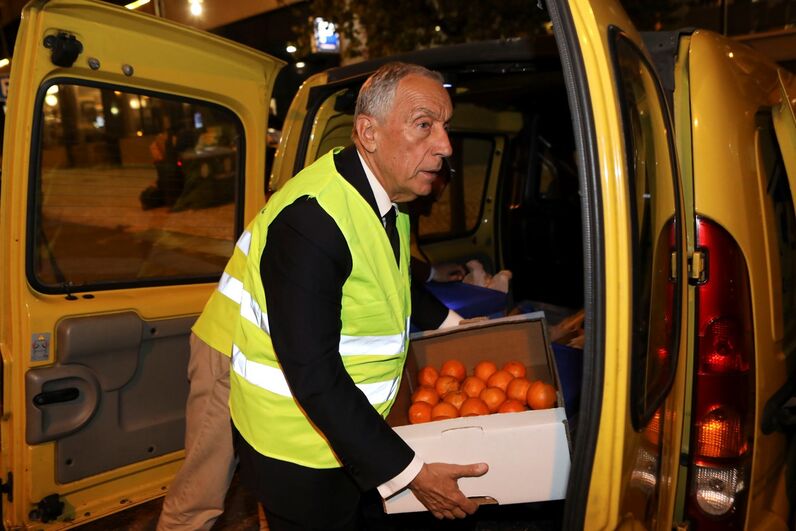 Marcelo Rebelo de Sousa, sem-abrigo