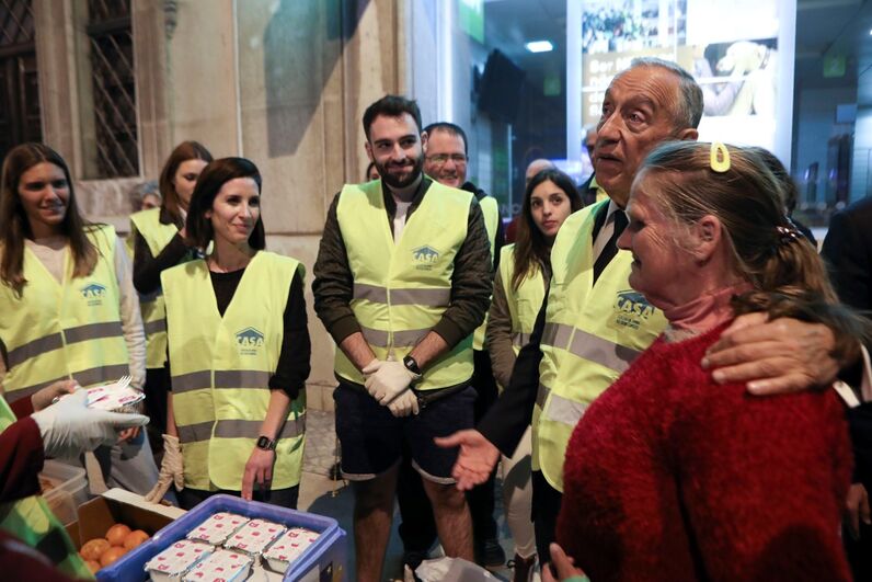 Marcelo Rebelo de Sousa, sem-abrigo