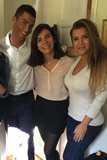 Cristiano Ronaldo, com Bárbara Vara e Marisa Mendes