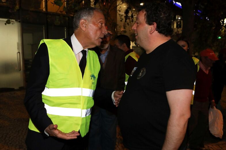 Marcelo Rebelo de Sousa, sem-abrigo