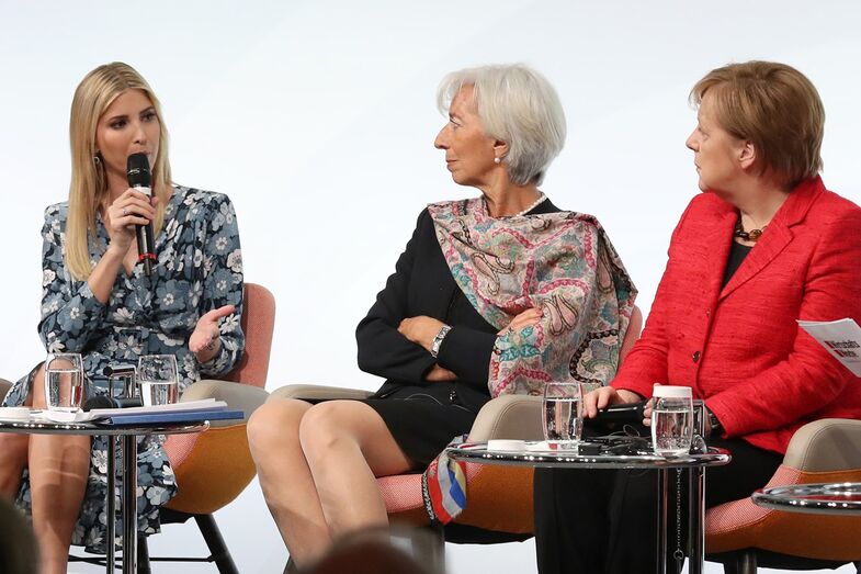 Ivanka Trump, Angela Merkle, Christine Lagarde