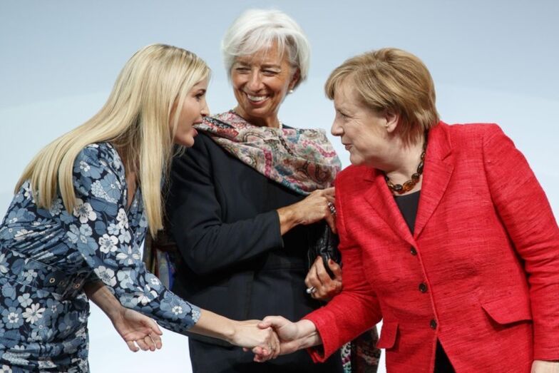 Ivanka Trump, Angela Merkle e Christine Lagarde 