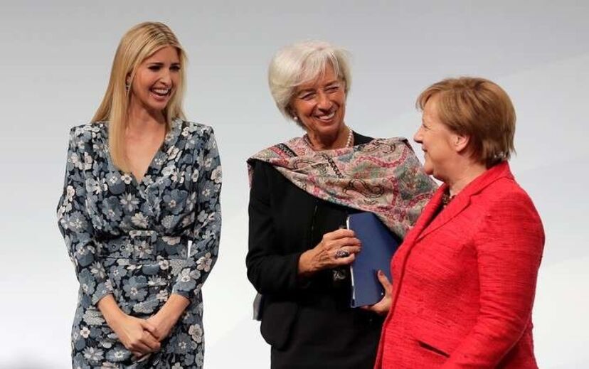 Ivanka Trump, Angela Merkle e Christine Lagarde 