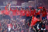 Benfica, tetracampeão, marquês de pombal, festa