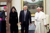 donald trump, ivanka, melania, papa, papa francisco