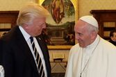 donald trump, ivanka, melania, papa, papa francisco