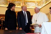 donald trump, ivanka, melania, papa, papa francisco