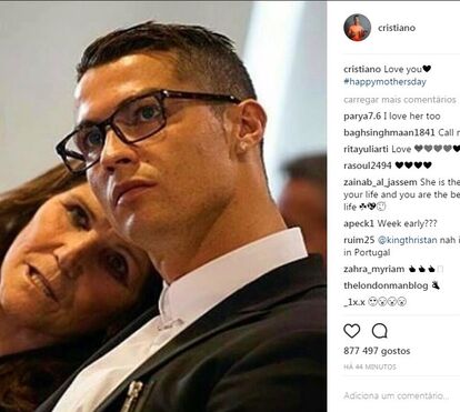 Cristiano oferece viagem de luxo a Dolores para celebrar Dia da Mãe