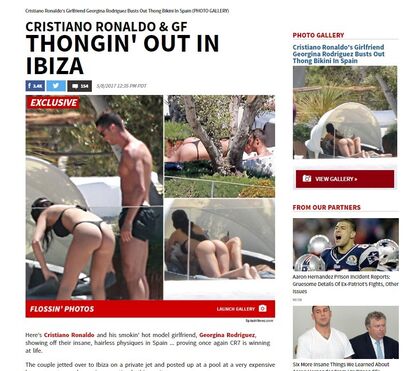 Ronaldo e Georgina ousados em Ibiza