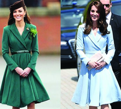 Kate Middleton: 5 anos depois com o mesmo modelo de casaco... só mudou a cor