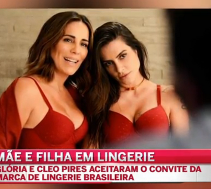Aos 53 anos Glória Pires posa em lingerie ao lado da filha Cléo, de 34