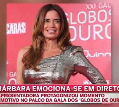 Bárbara regressa à SIC e é surpreendida com discurso sobre violência doméstica