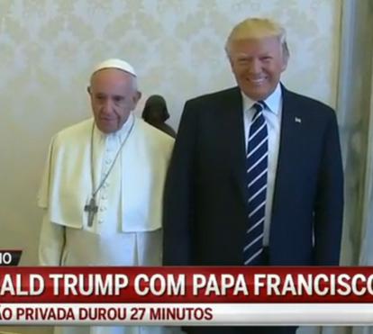 Papa Francisco e Donald Trump encontram-se pela primeira vez