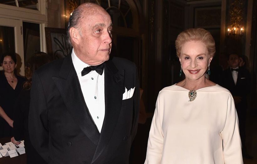 A estilista com o marido, Reinaldo Herrera