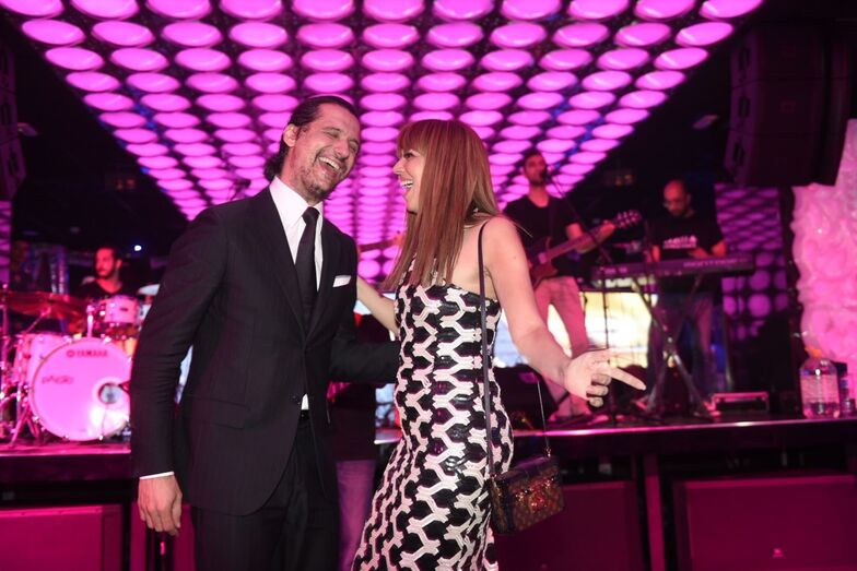 Paulo Pamplona e e Eva na discoteca Dice Club, Algarve
