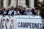 Ronaldo, Real Madrid, celebração, Campeões Europeus, Madrid