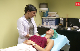 Ana Gonçalves exemplifica uma intervenção com ácido hialurónico