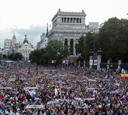 A festa de Madrid ao rubro para receber Ronaldo e restantes campeões europeus