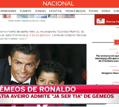 Katia Aveiro admite 'já ser tia' dos gémeos... e Ronaldo manda calar a irmã