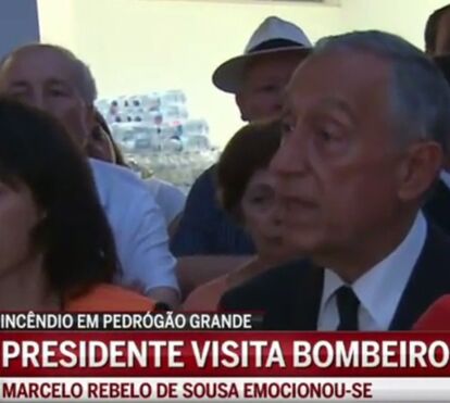 Marcelo e ministra em lágrimas ao falar de bombeiro morto