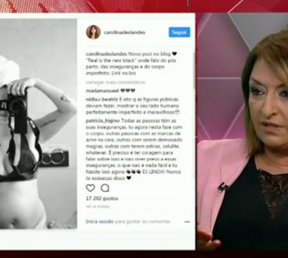 Maya critica Carolina Deslandes:'Ao fim de um mês nenhuma mulher está assim'