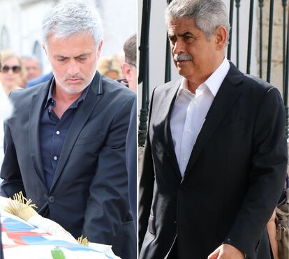 Luís Filipe Vieira apoia Mourinho no funeral do pai. Pinto da Costa falha dia de dor