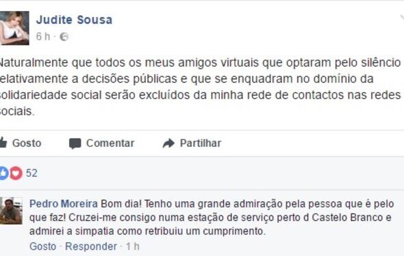 Lamento de Judite Sousa