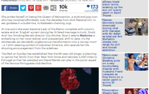 Madonna Daily Mail