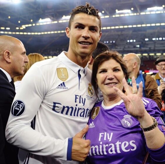 Dolores e o filho, Cristiano Ronaldo