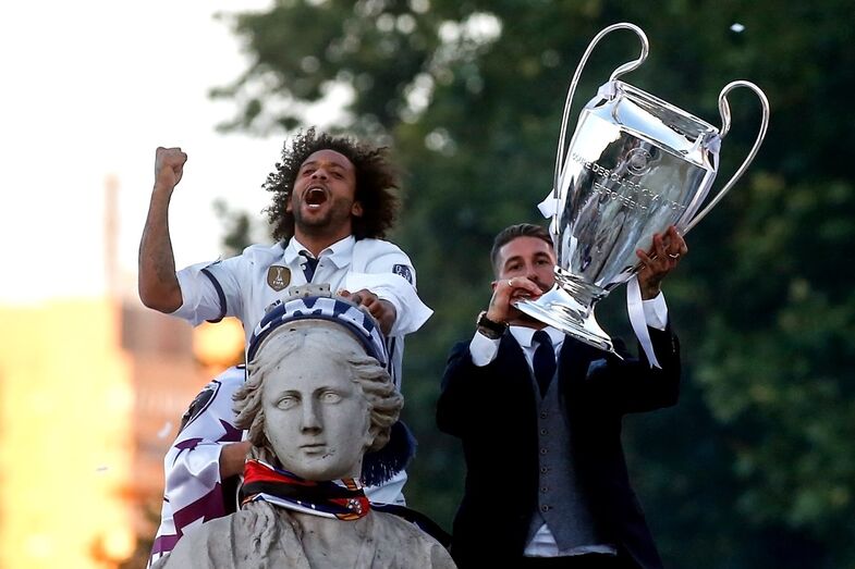 Ronaldo, Real Madrid, celebração, Campeões Europeus, Madrid