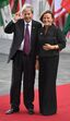 Primeiro-ministro italiano Paolo Gentolini e a mulher, Emanuela Mauro