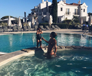 famosas, verão, praia, piscina, férias