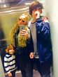 Katia Aveiro e os filhos