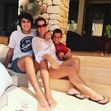 Katia Aveiro e os filhos