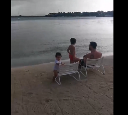 Messi e Antonella em lua de mel nas Caraíbas... com os filhos
