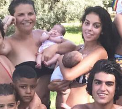 Em Ibiza, longe de Cristiano Ronaldo, Gio mostra barriguinha de grávida
