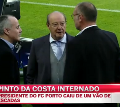 Pinto da Costa internado no hospital com 3 costelas partidas