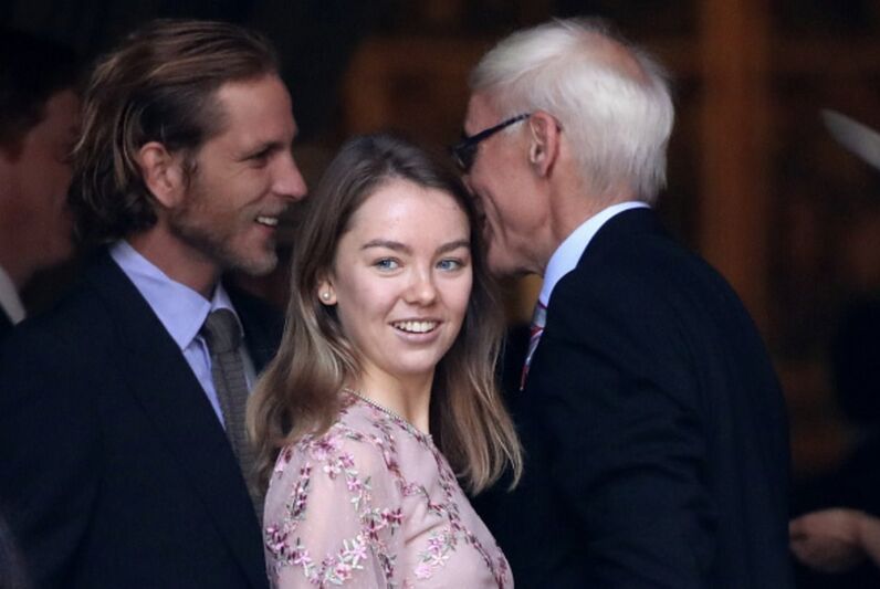 Alexandra de Hannover com o irmão Andrea Casiraghi