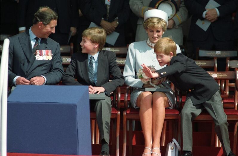 william, harry, diana