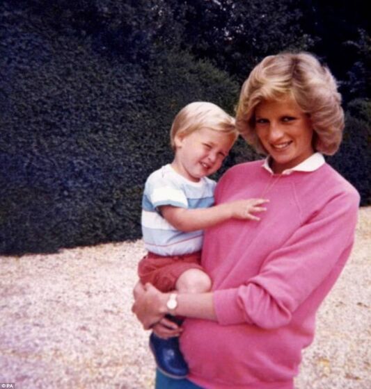 william, harry, diana